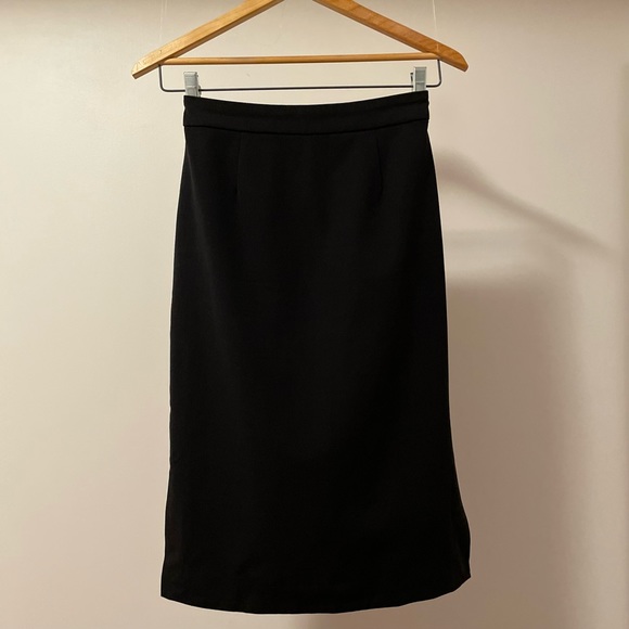 Anthropologie Dresses & Skirts - Anthropologie The Essential Pencil Skirt Straight Side Zip Lined Black